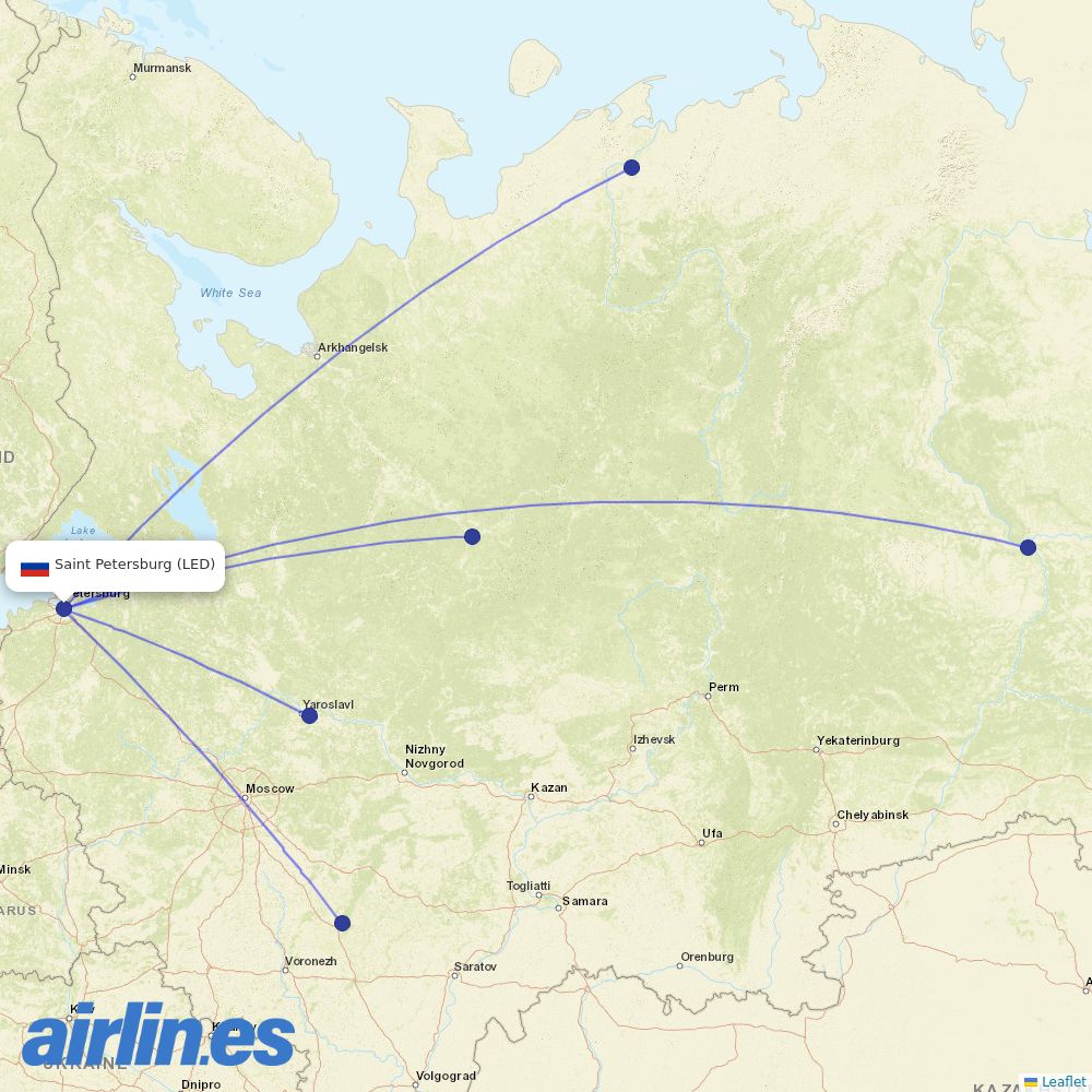 RusLine at LED route map