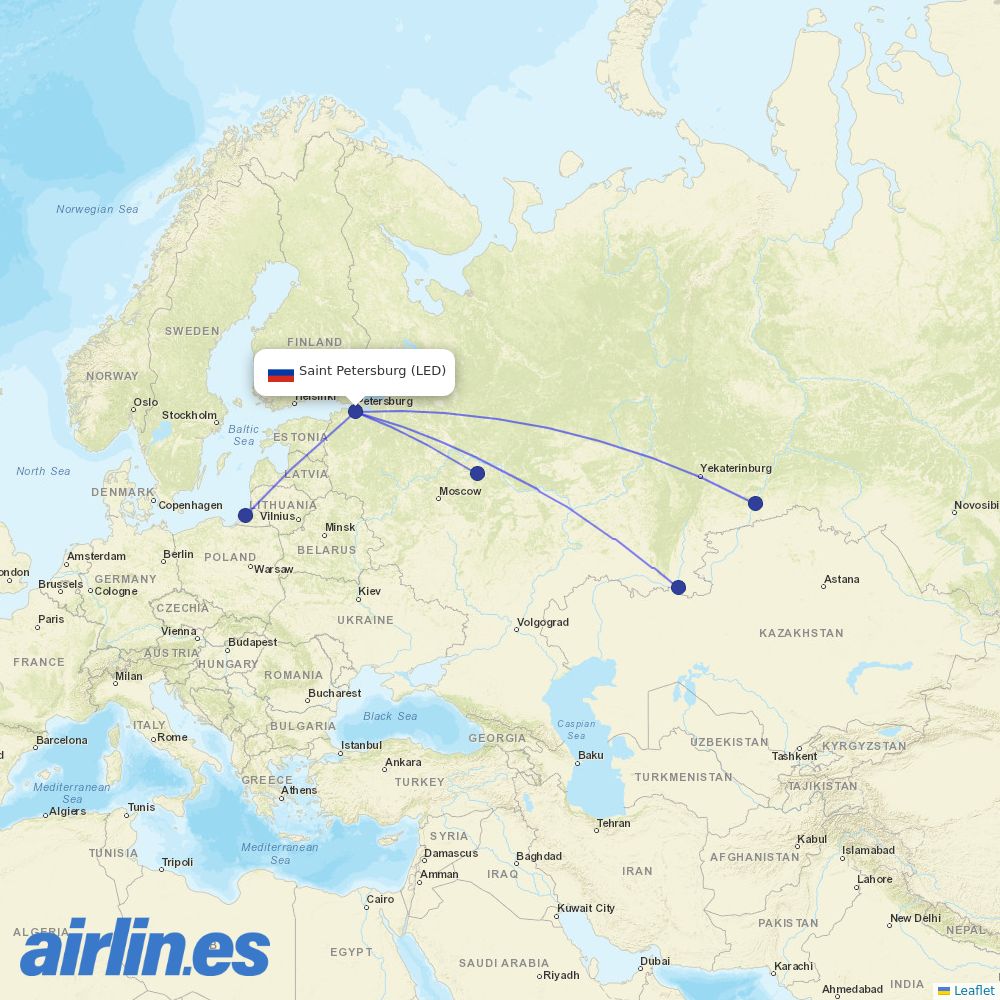 Ikar at LED route map