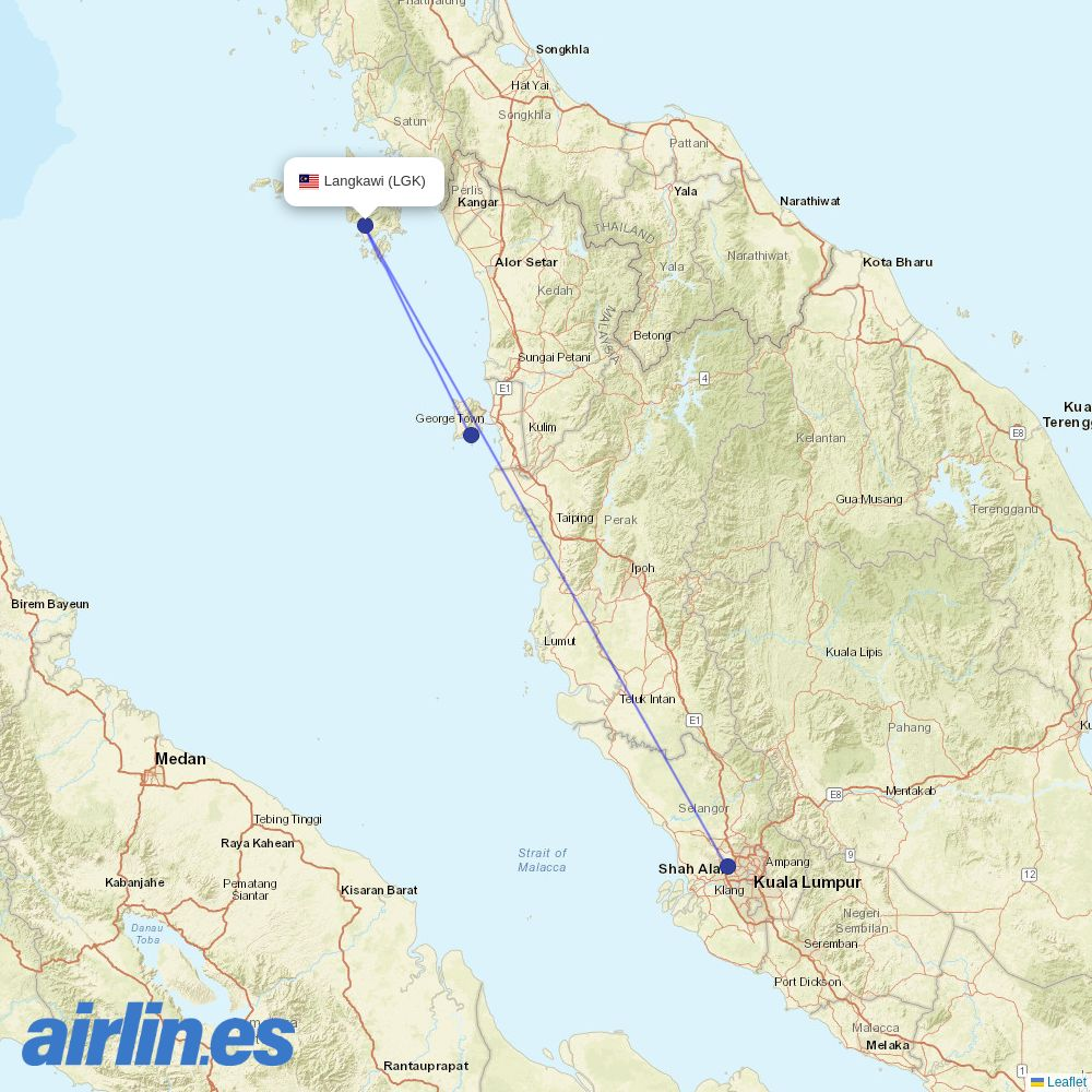 Firefly at LGK route map
