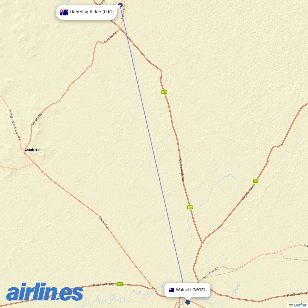 Air Link at LHG route map