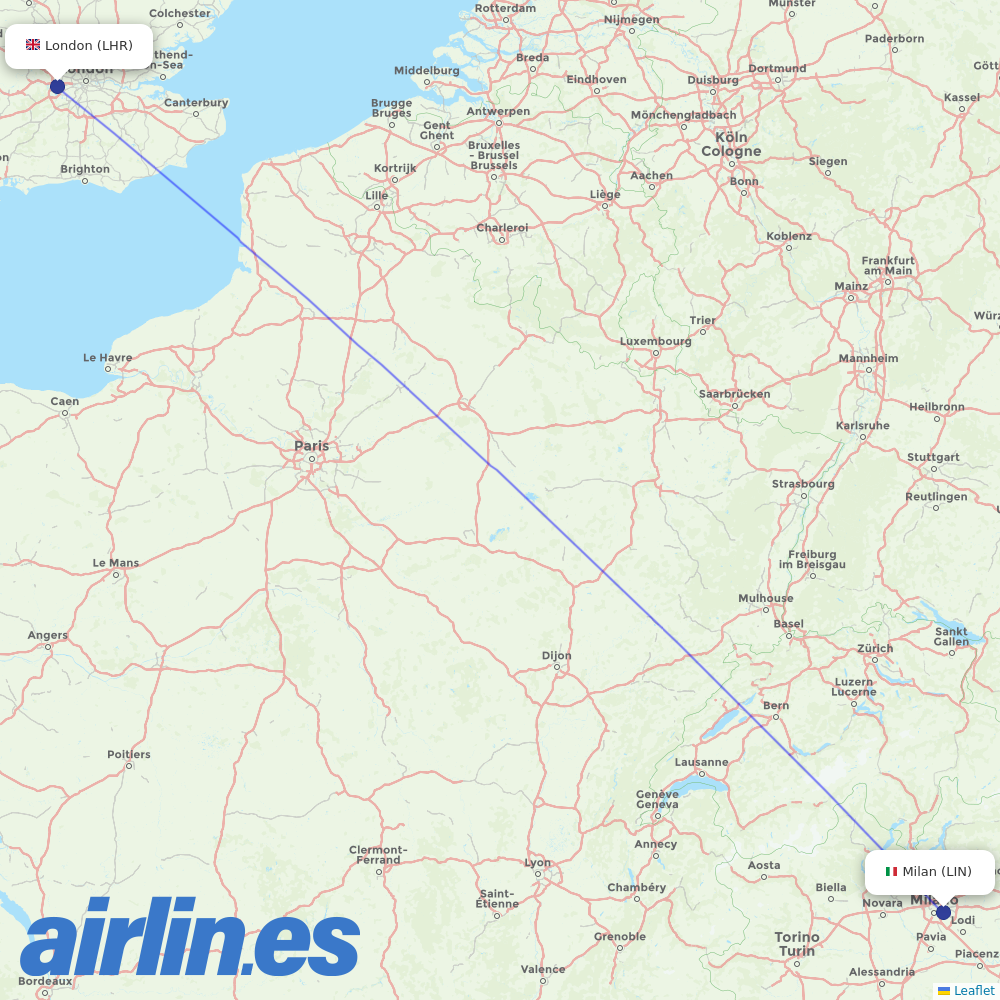 Air Baltic from Heathrow destination map