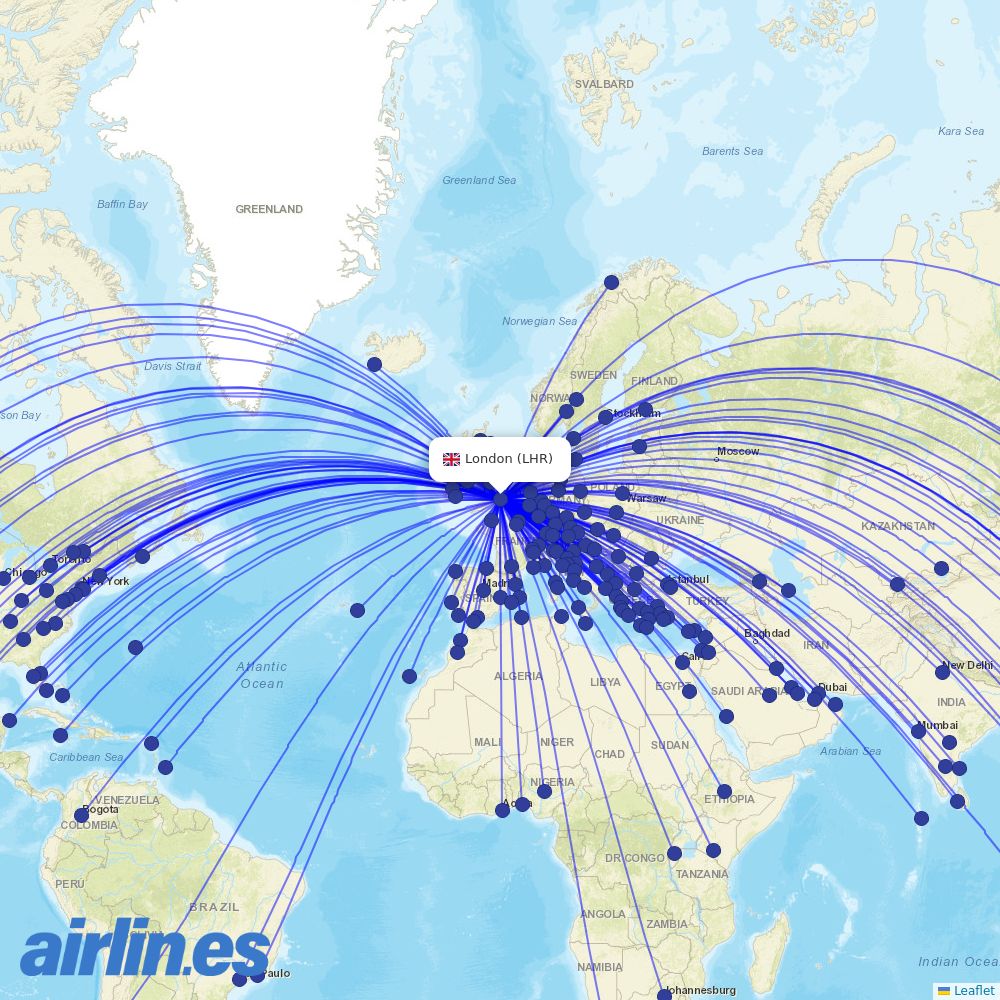 Bulgaria Air at LHR route map