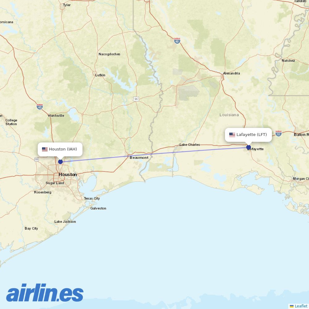 United Airlines from Heathrow destination map