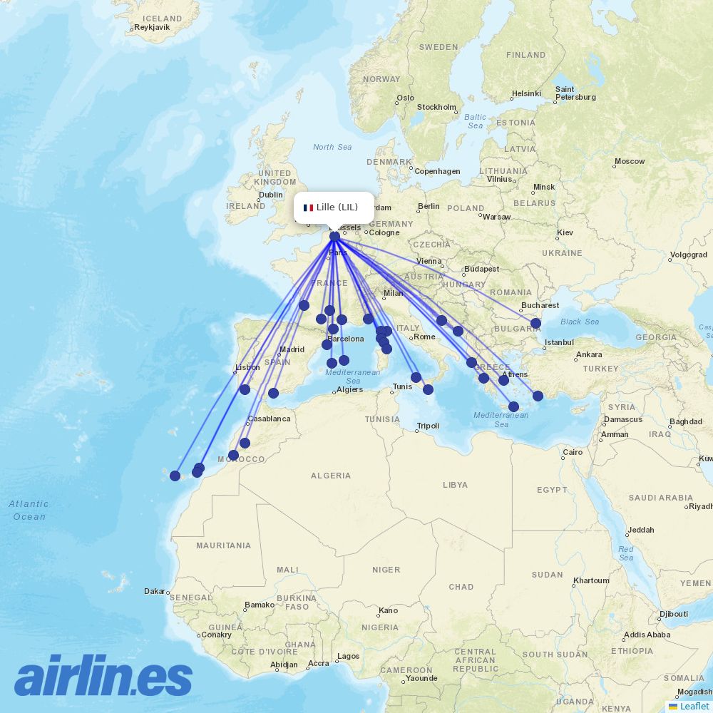 Volotea at LIL route map