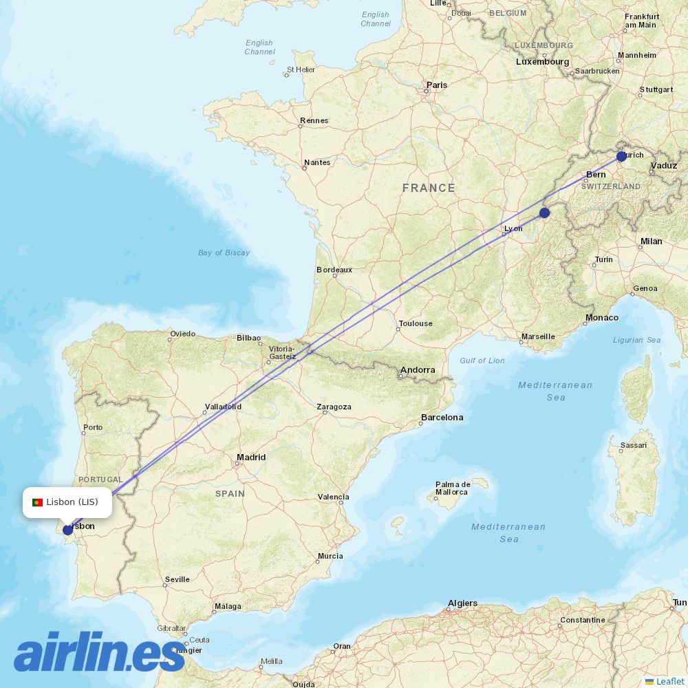SWISS at LIS route map