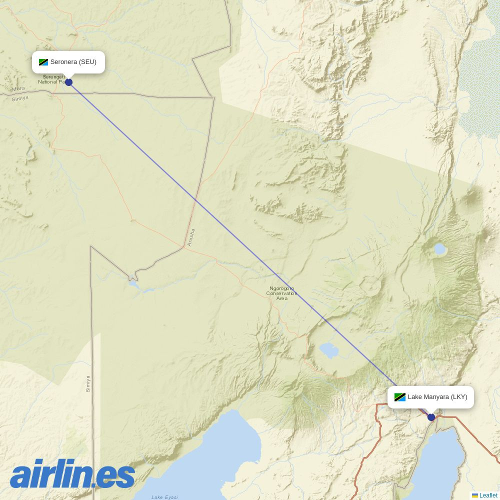 Regional Air at LKY route map