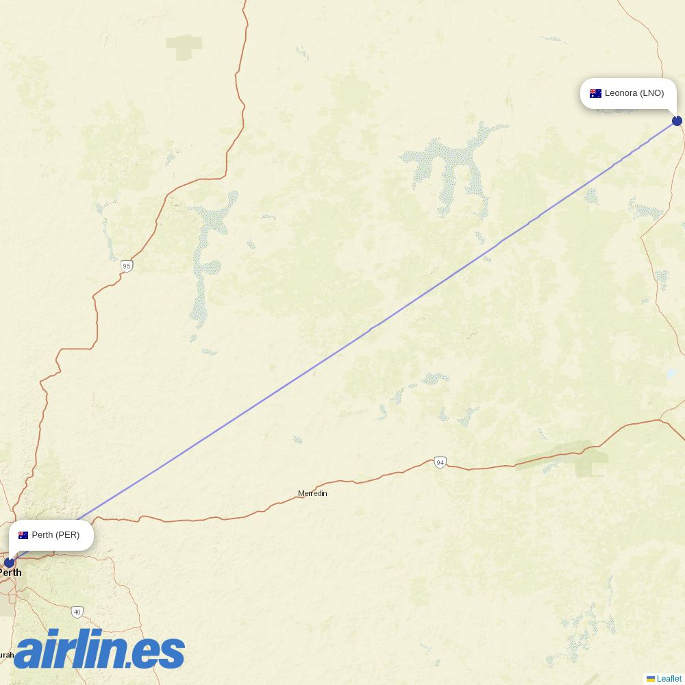 Skippers at LNO route map
