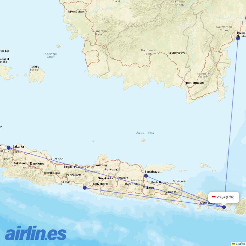 Super Air Jet at LOP route map