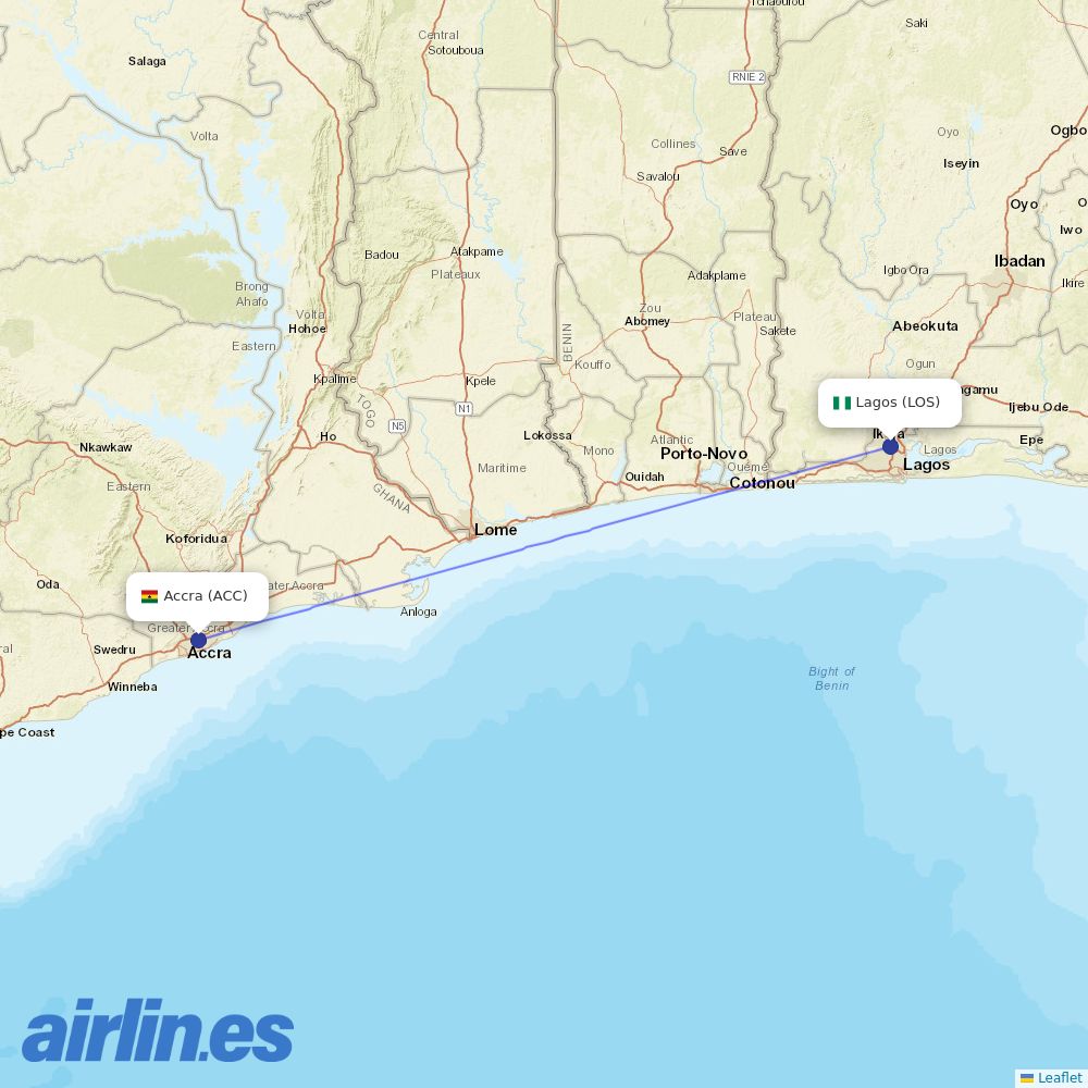 AWA at LOS route map