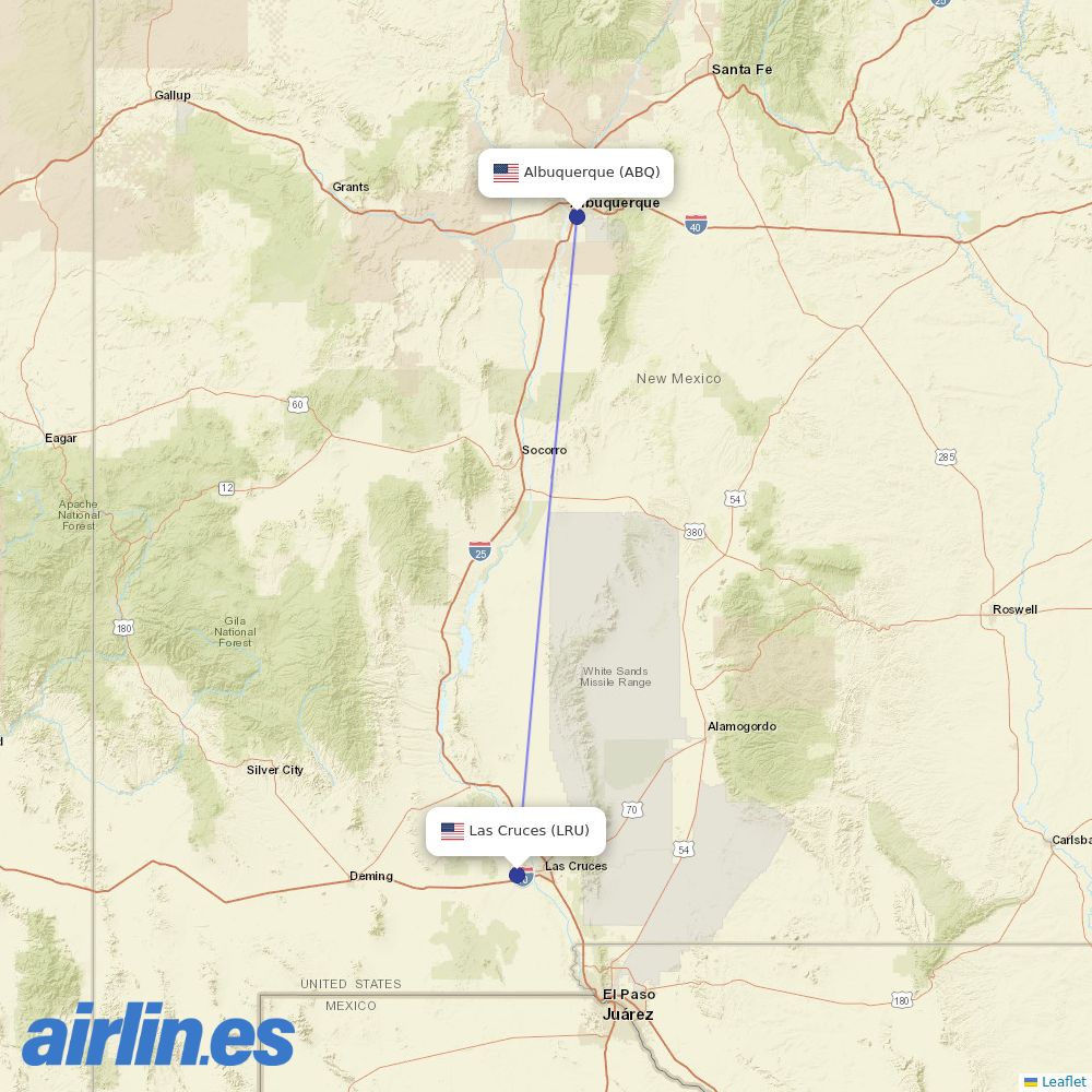 Advanced Air at LRU route map