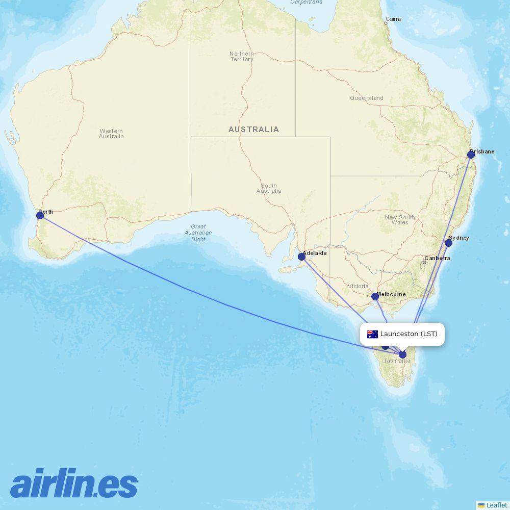 Sharp Airlines at LST route map