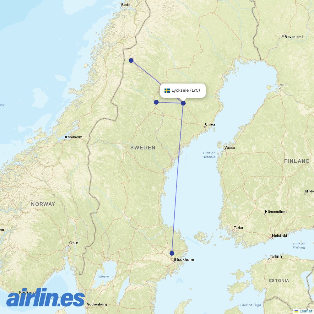 PopulAir at LYC route map