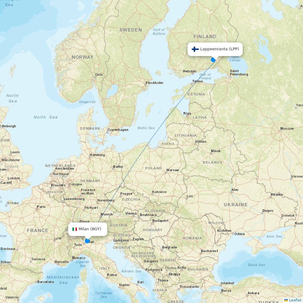Iberia at MAH route map