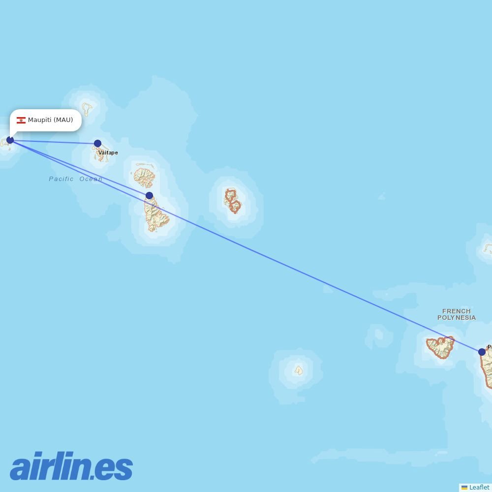 Air Tahiti at MAU route map