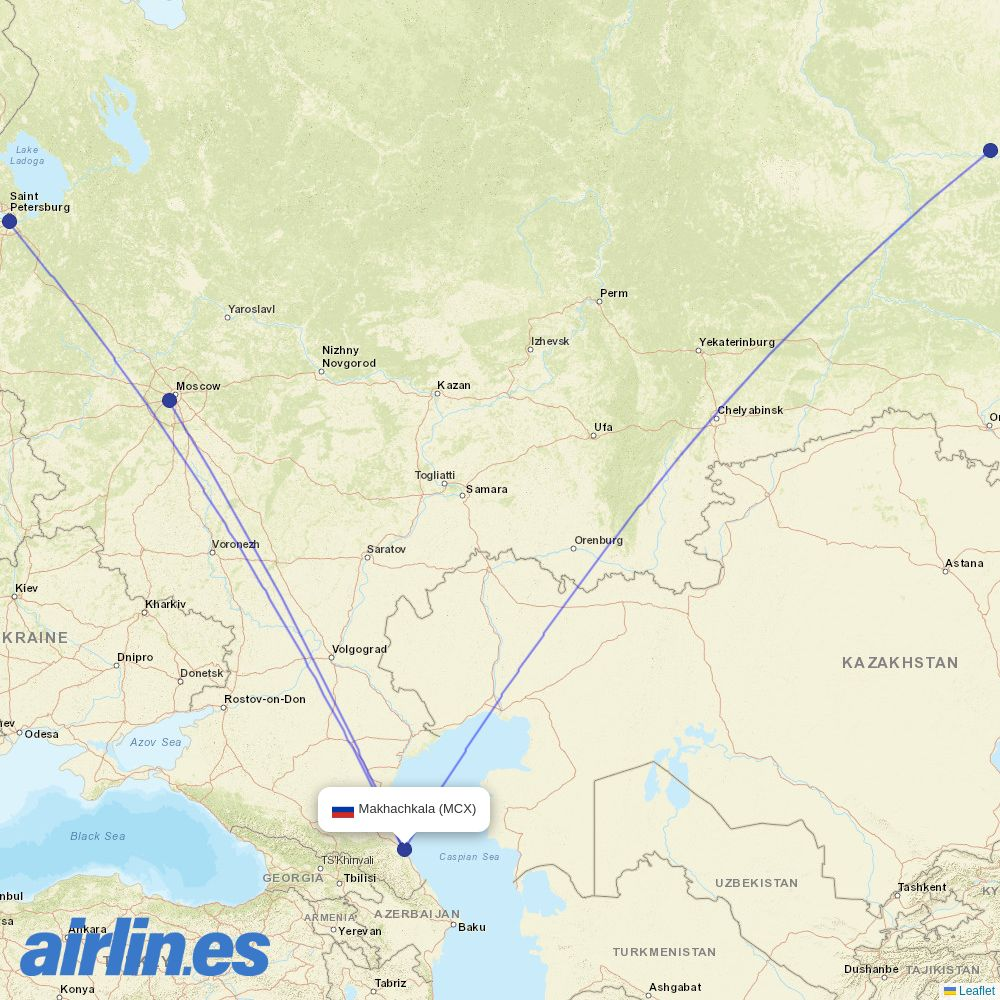 Pobeda at MCX route map