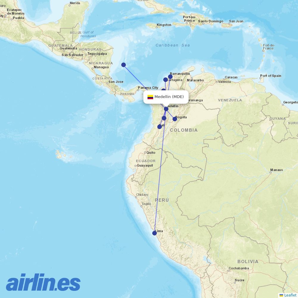LATAM at MDE route map