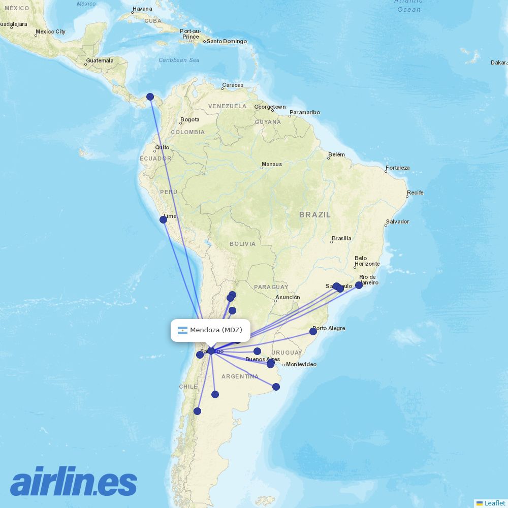 Felix Airways at MDZ route map