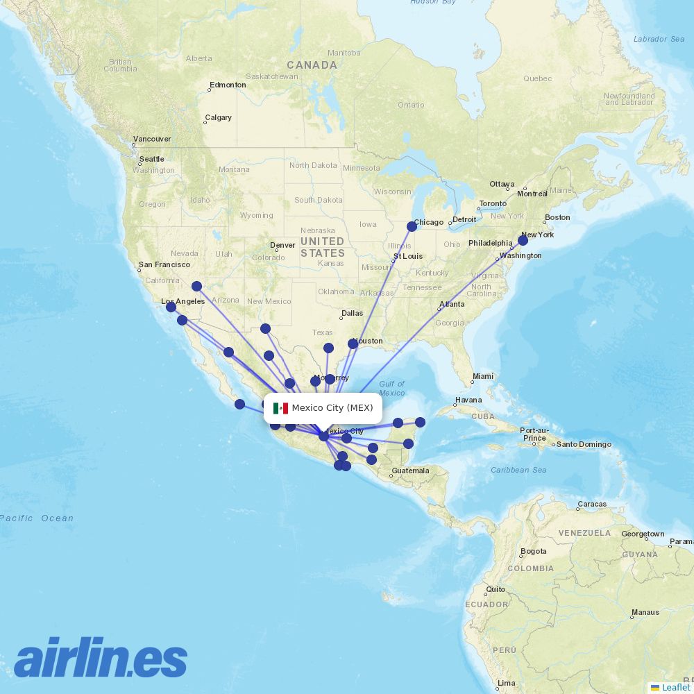 Viva at MEX route map