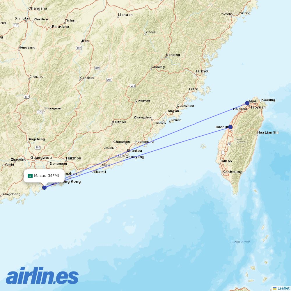 Starlux at MFM route map