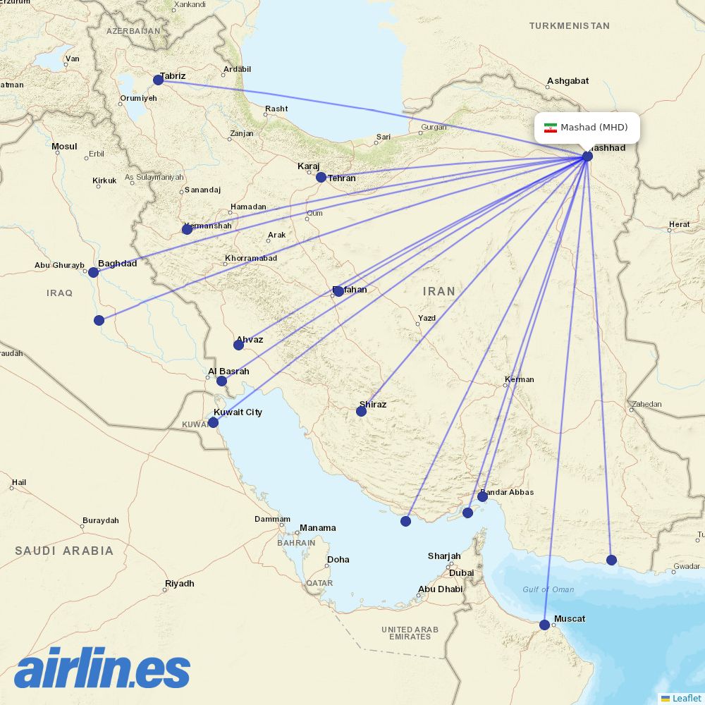 Sepehran at MHD route map