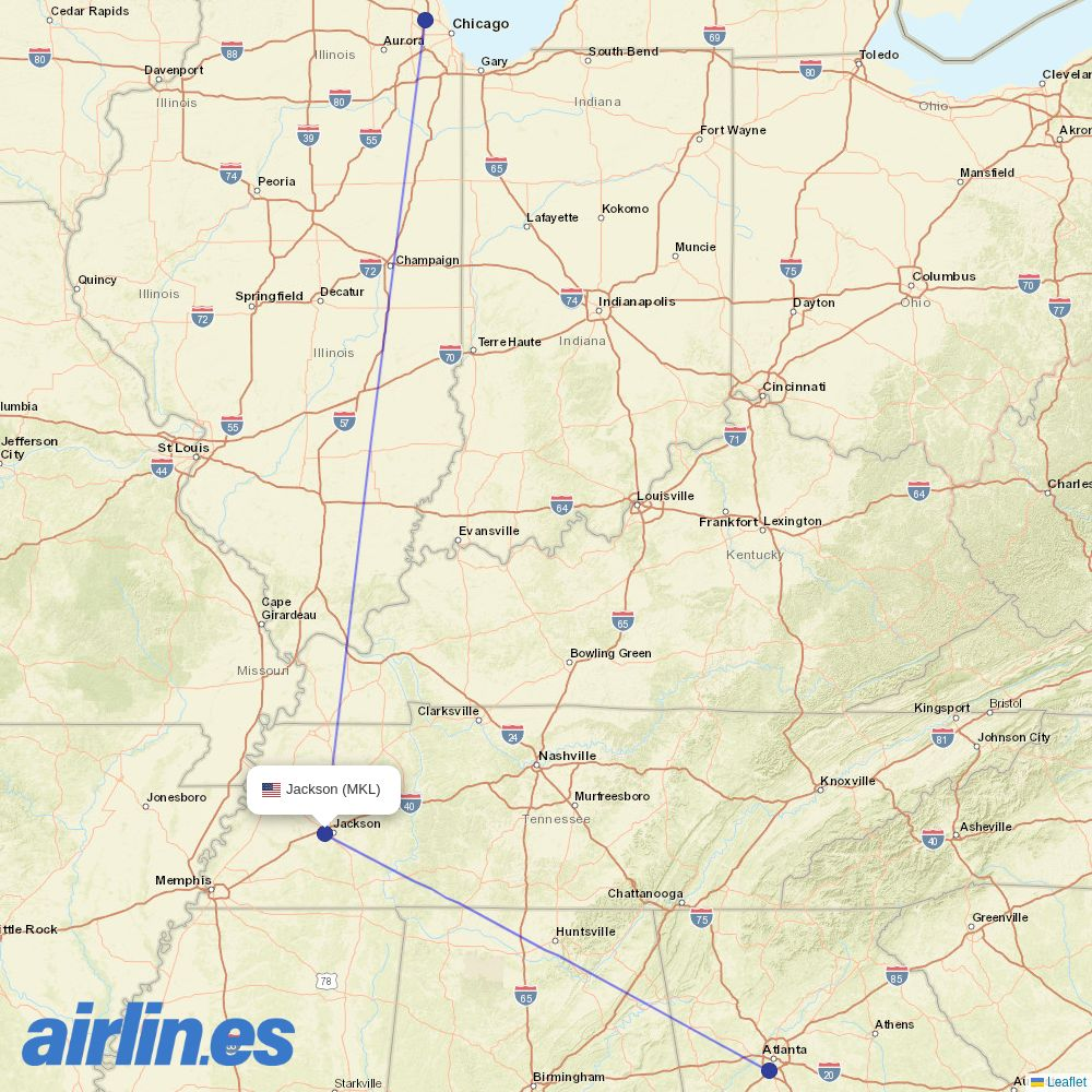 Key Lime Air from Mc Kellar Sipes Rgnl destination map