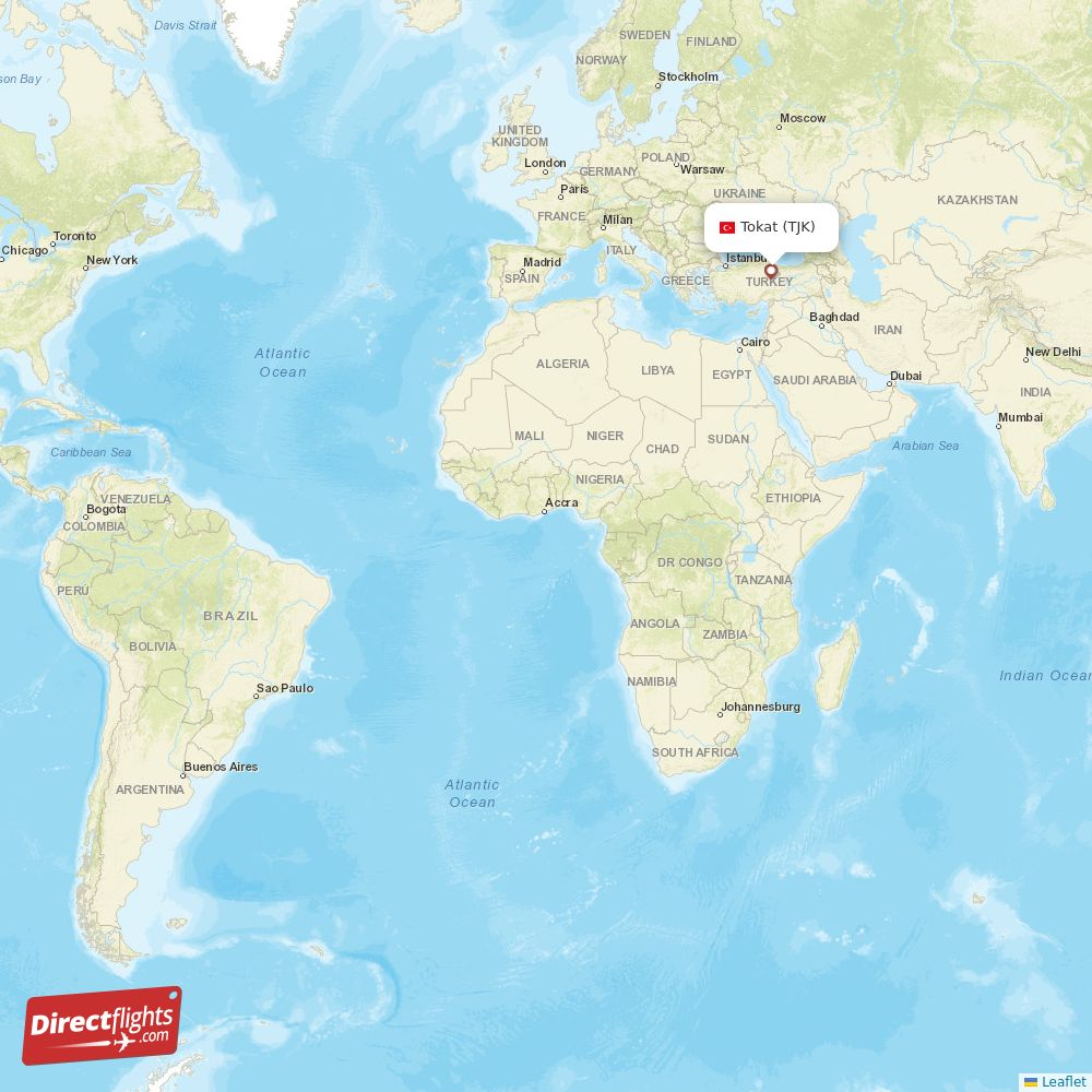 Nam Air from Wai Oti destination map