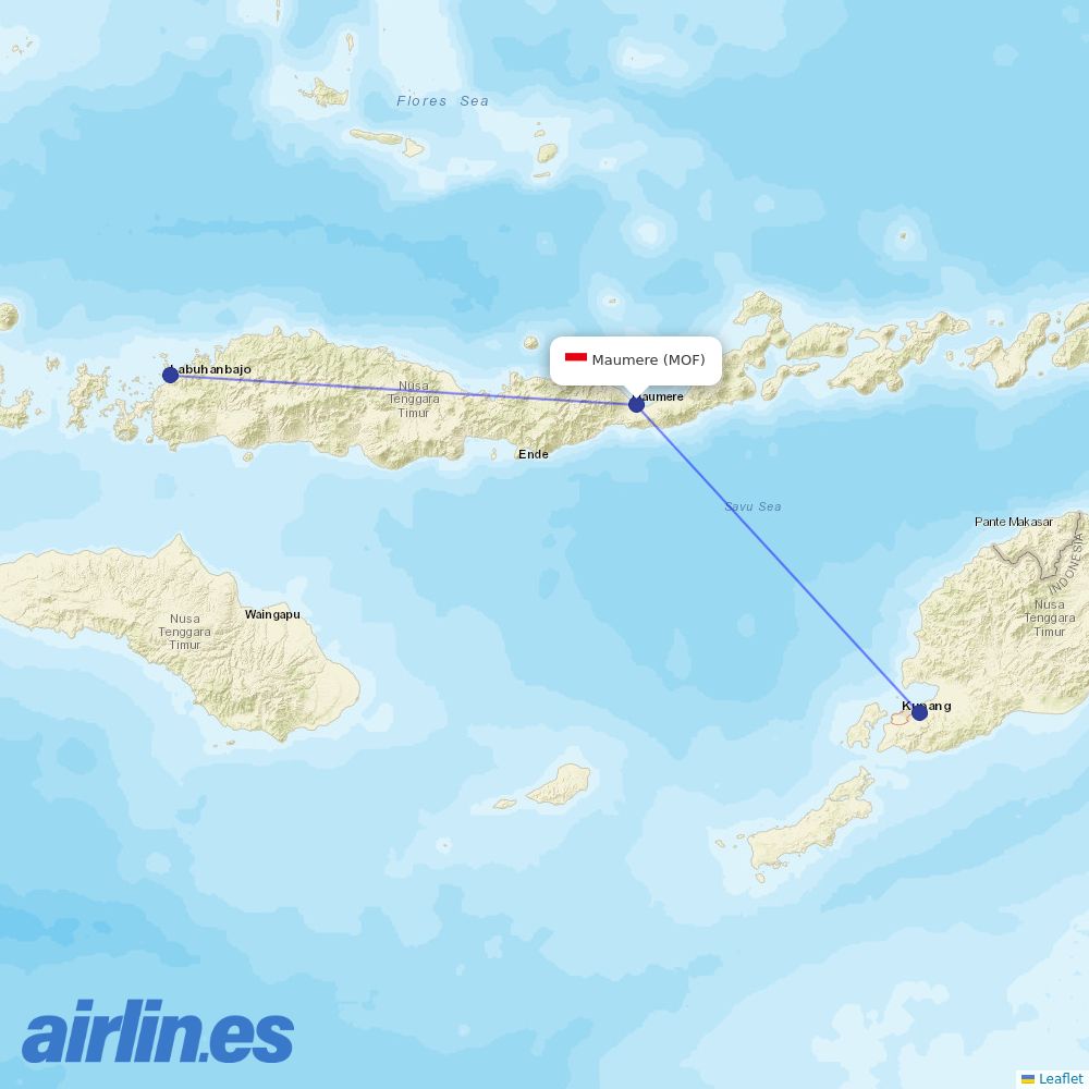 Wings Air from Wai Oti destination map