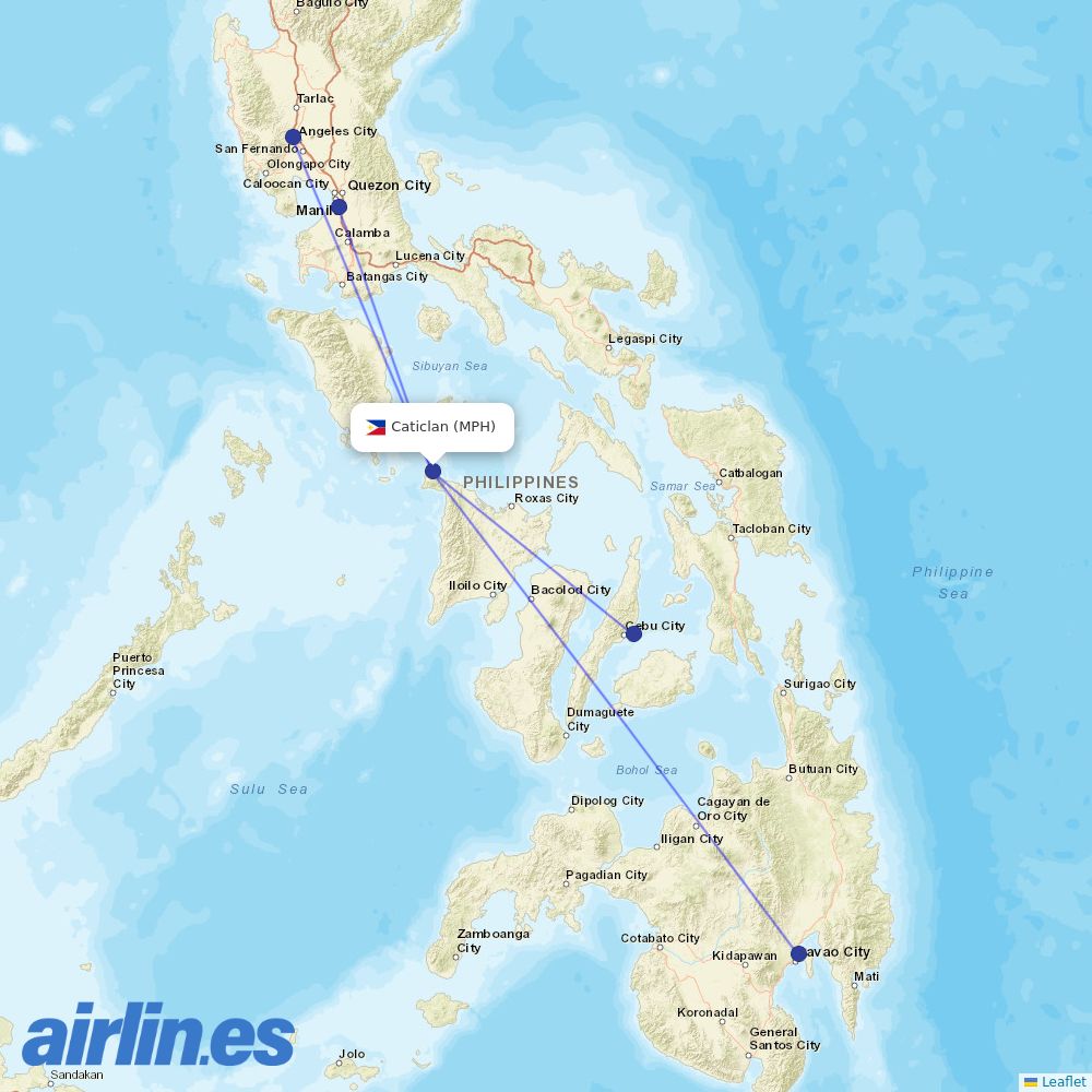 Cebu Pacific at MPH route map