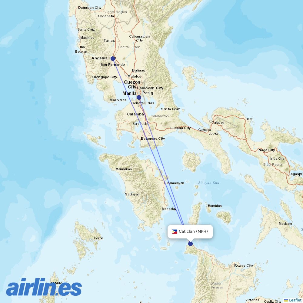 Philippines AirAsia at MPH route map