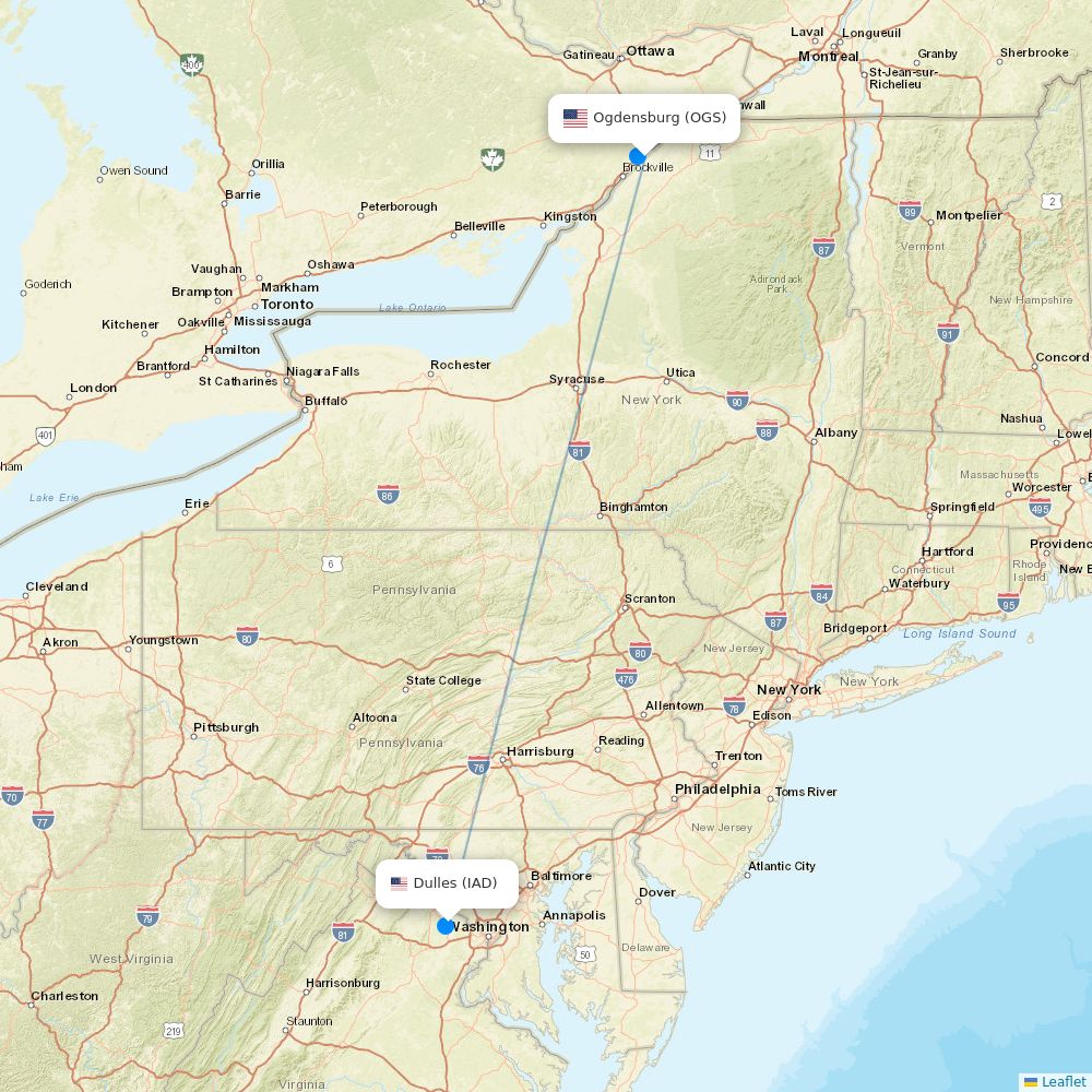 Twin Jet at MRS route map