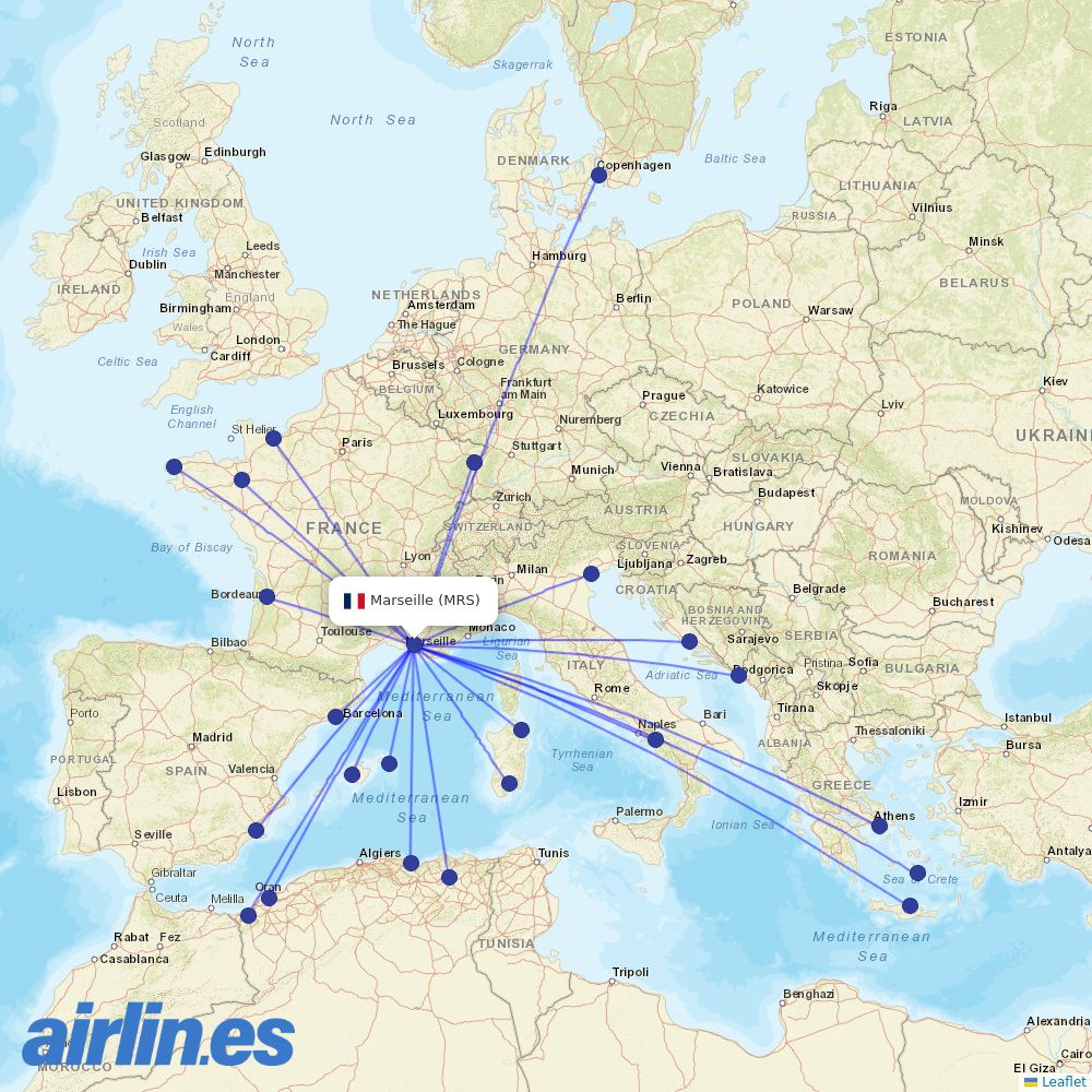 Volotea at MRS route map