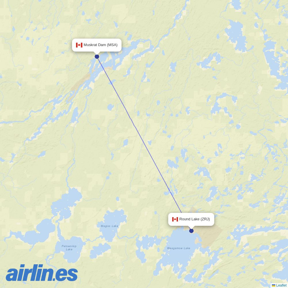 North Star Air at MSA route map