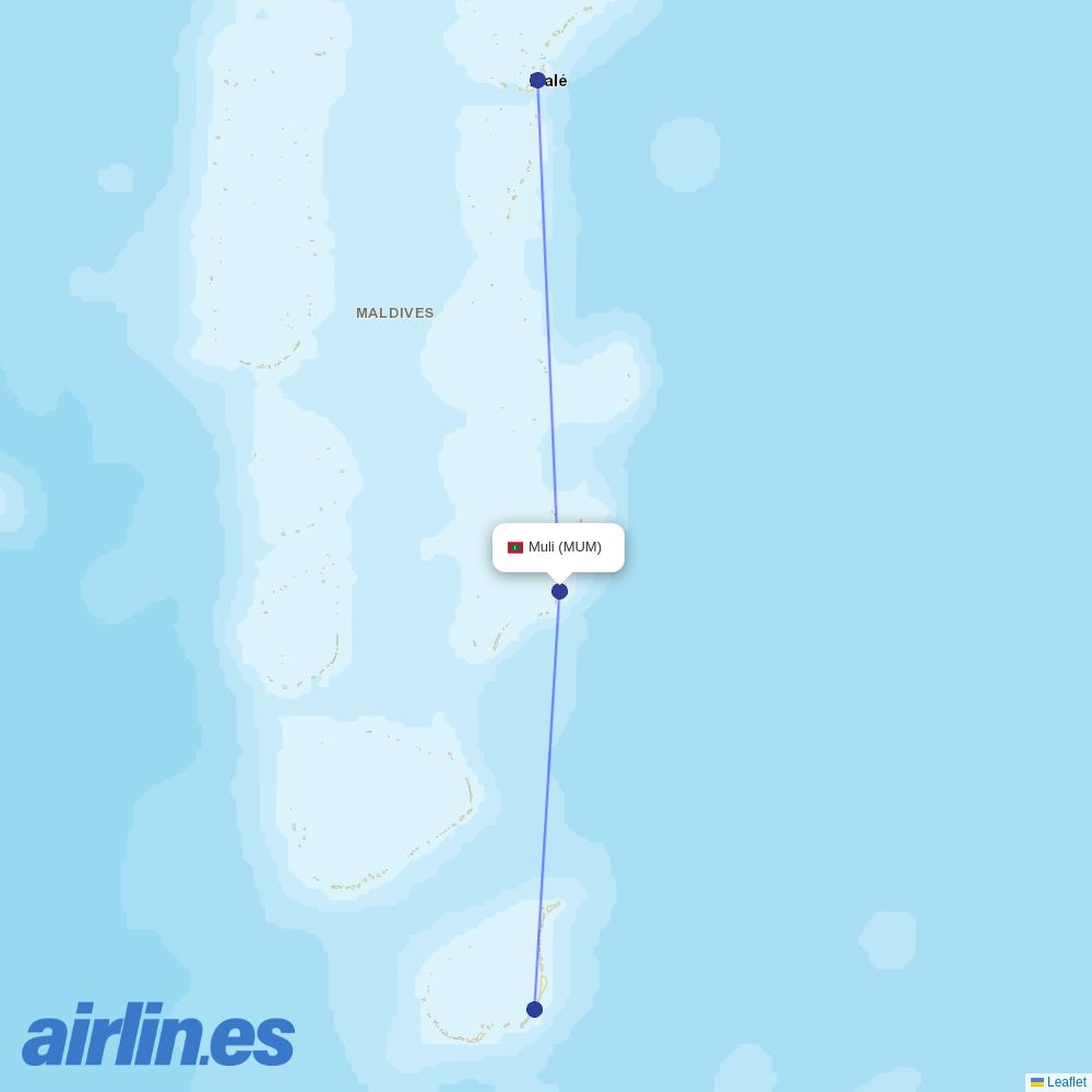 Maldivian at MUM route map