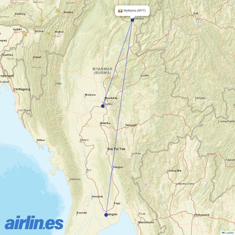 Germania at MYT route map