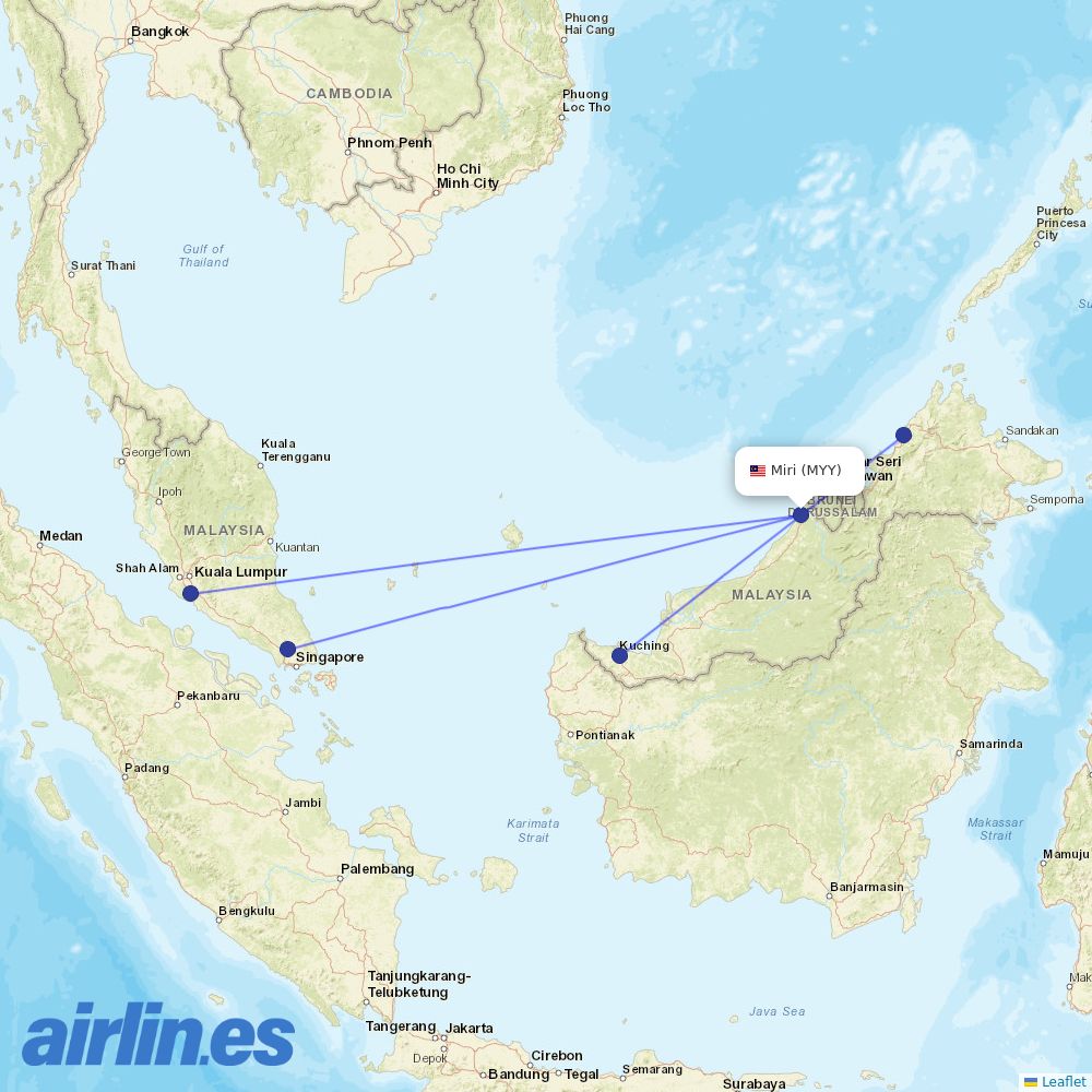 AirAsia at MYY route map
