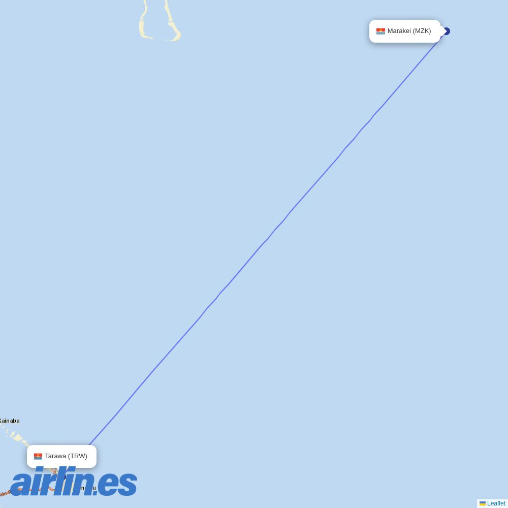 Air Kiribati at MZK route map