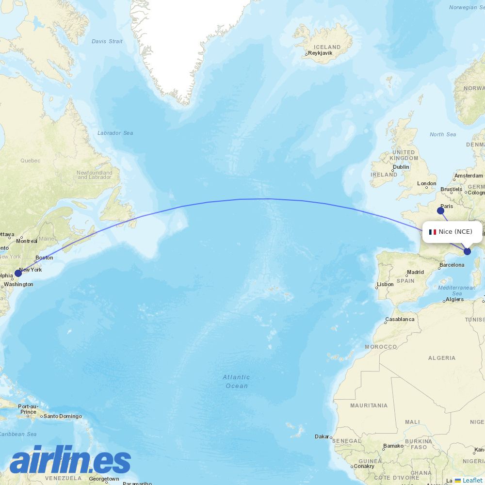 La Compagnie at NCE route map