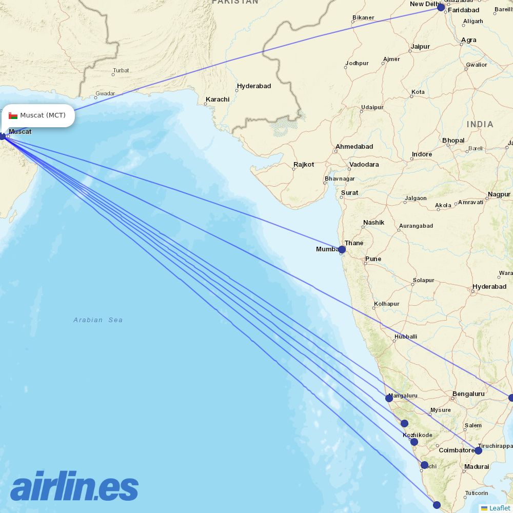 Nouvelair at NCE route map