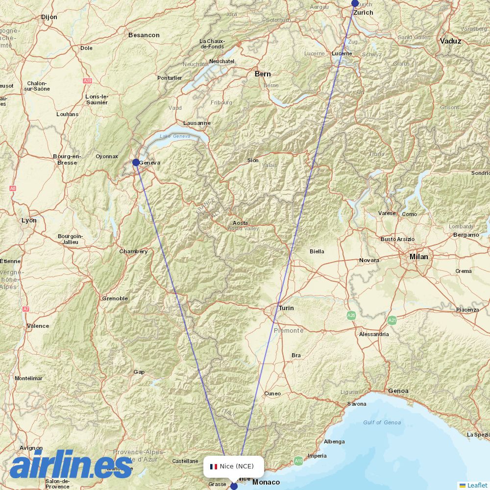 SWISS at NCE route map