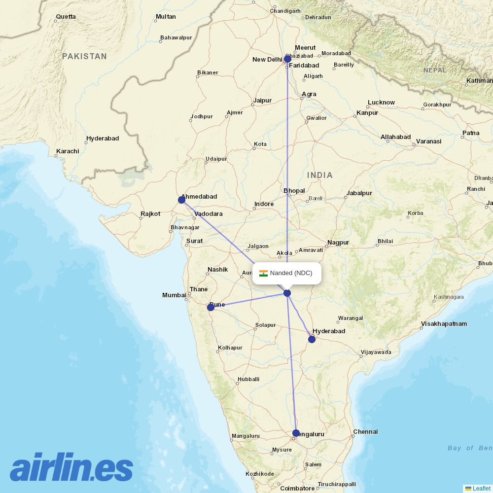 Star Air at NDC route map
