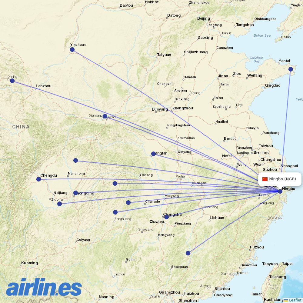Loong Air at NGB route map