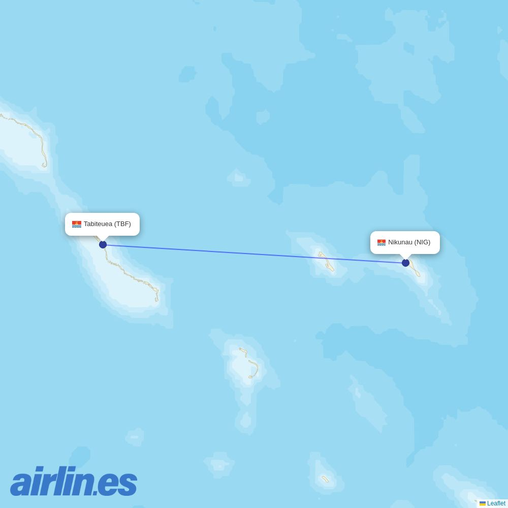 Air Kiribati at NIG route map