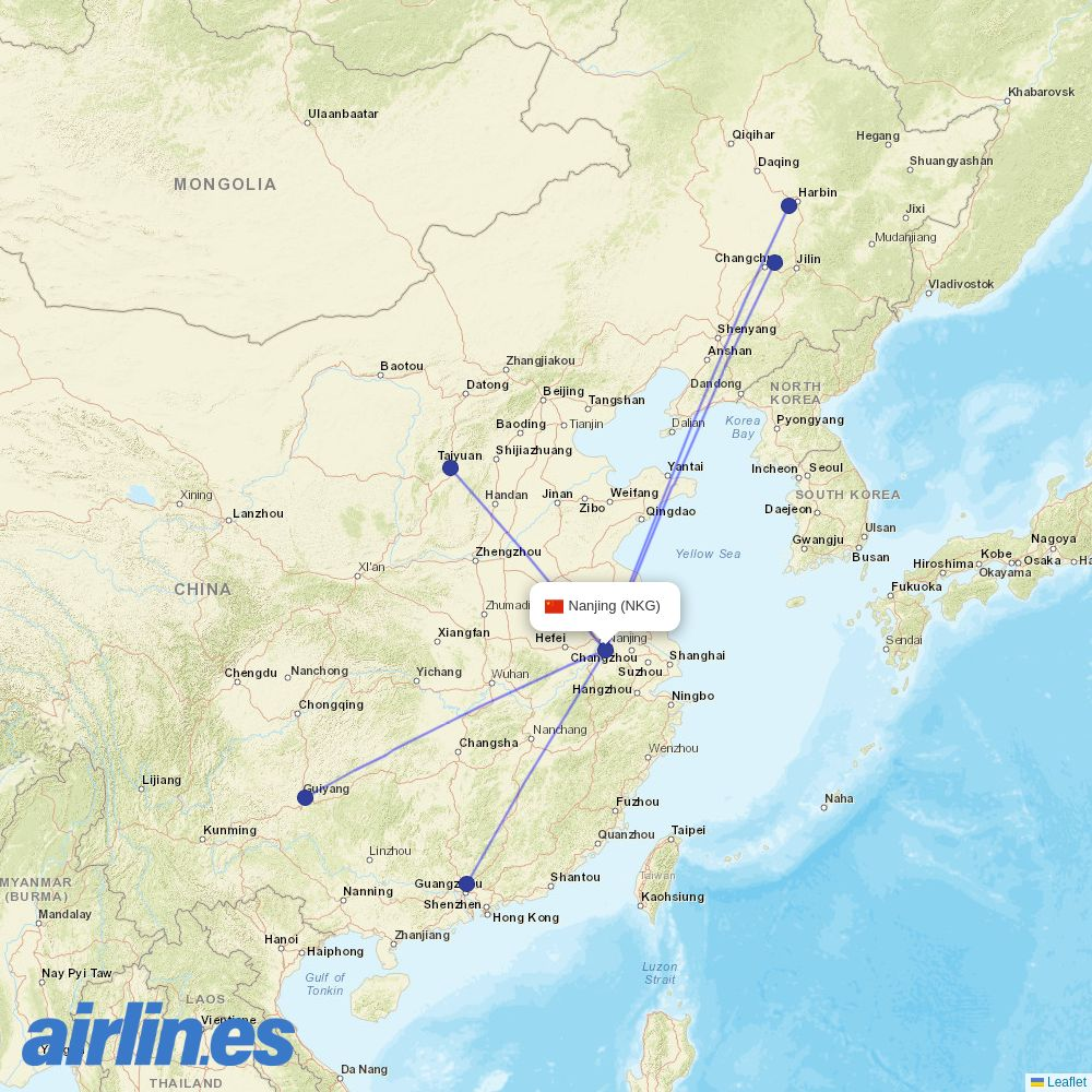 9 Air at NKG route map
