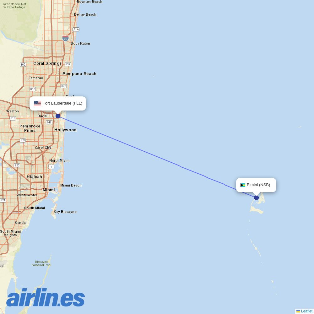 Tailwind at NSB route map