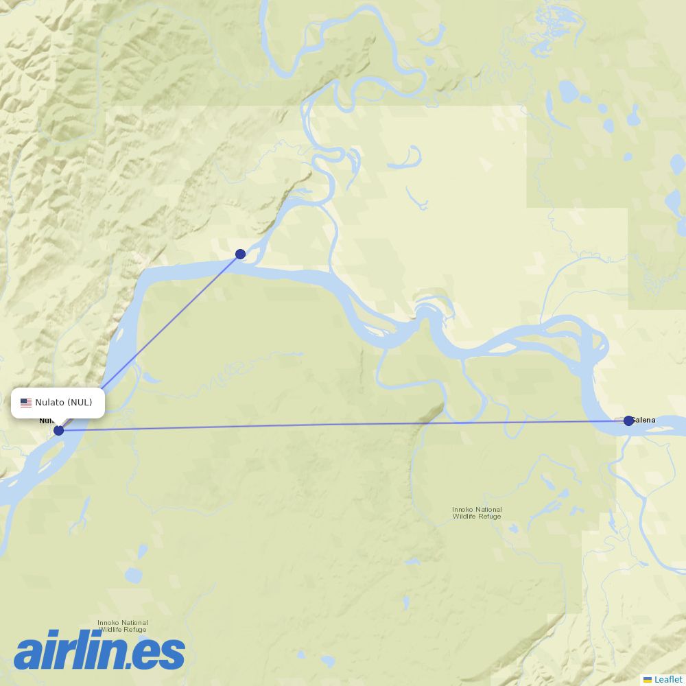 Astral Aviation at NUL route map