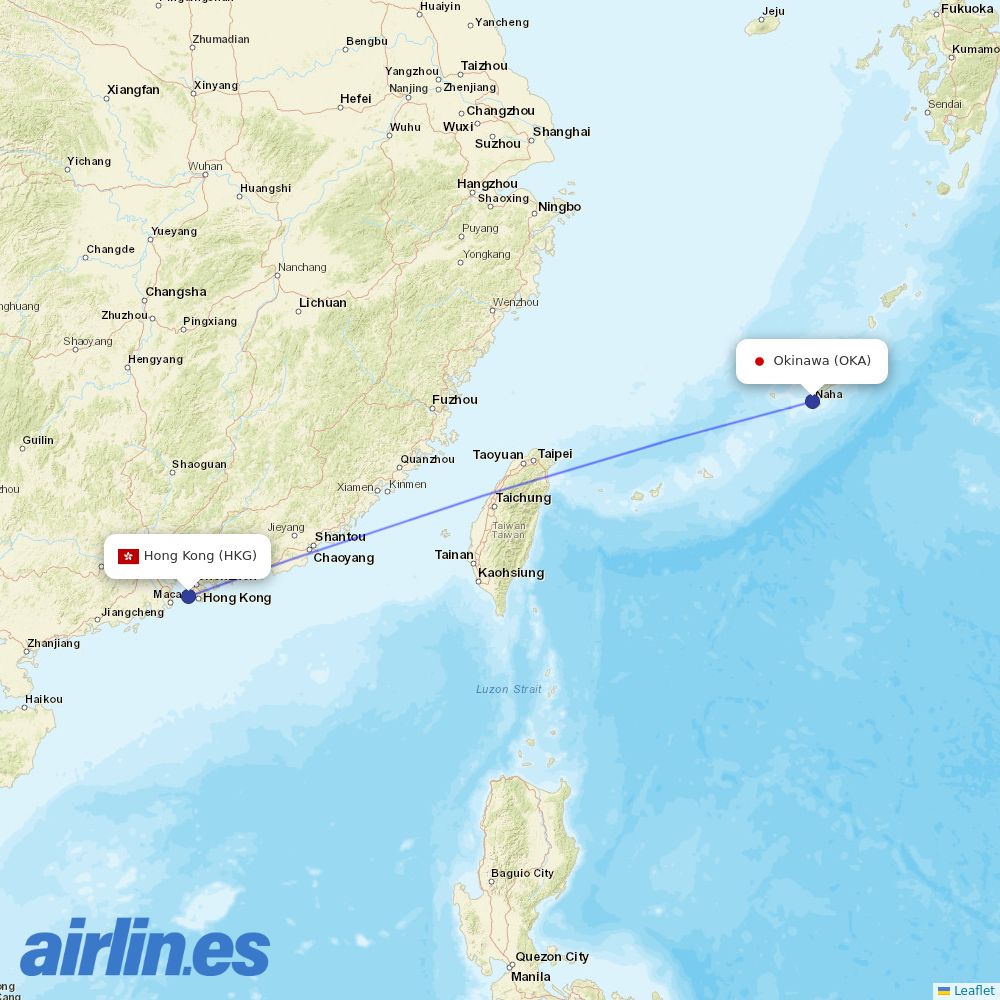 HK Express at OKA route map