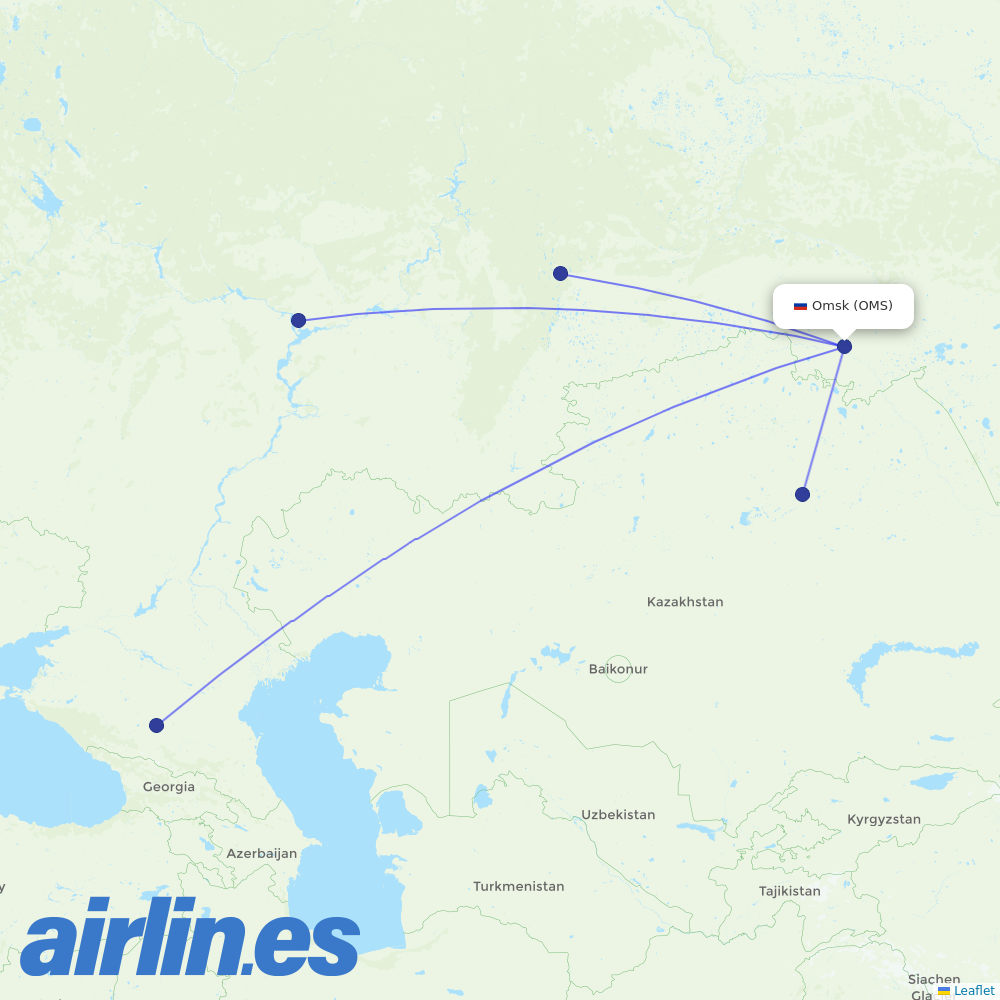 Red Wings from Tsentralny destination map