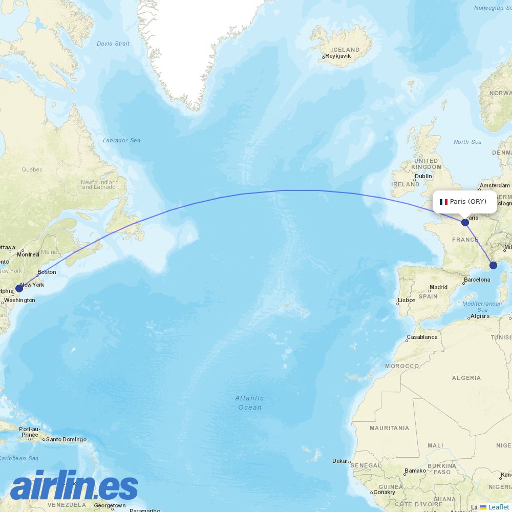 La Compagnie at ORY route map