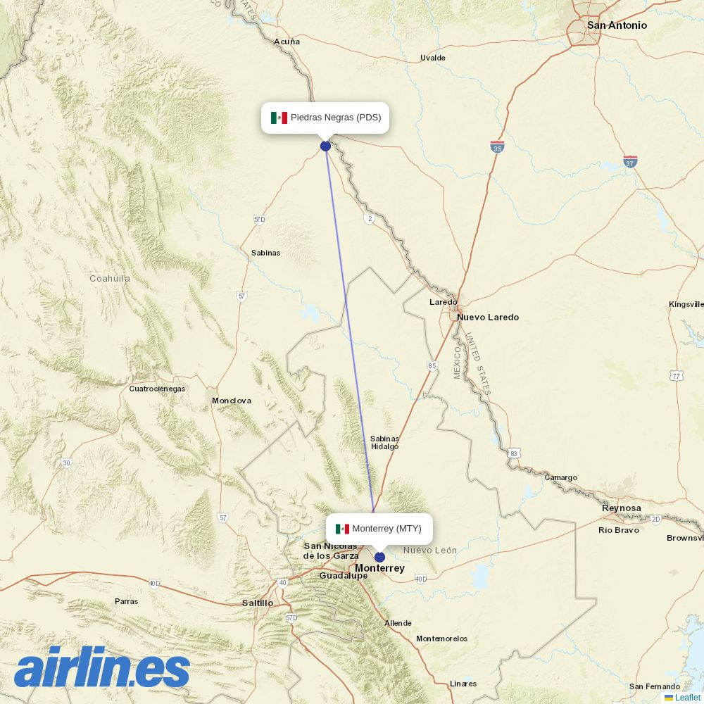 Aerus at PDS route map