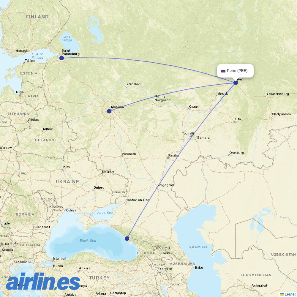 Pobeda from Bolshoye Savino destination map